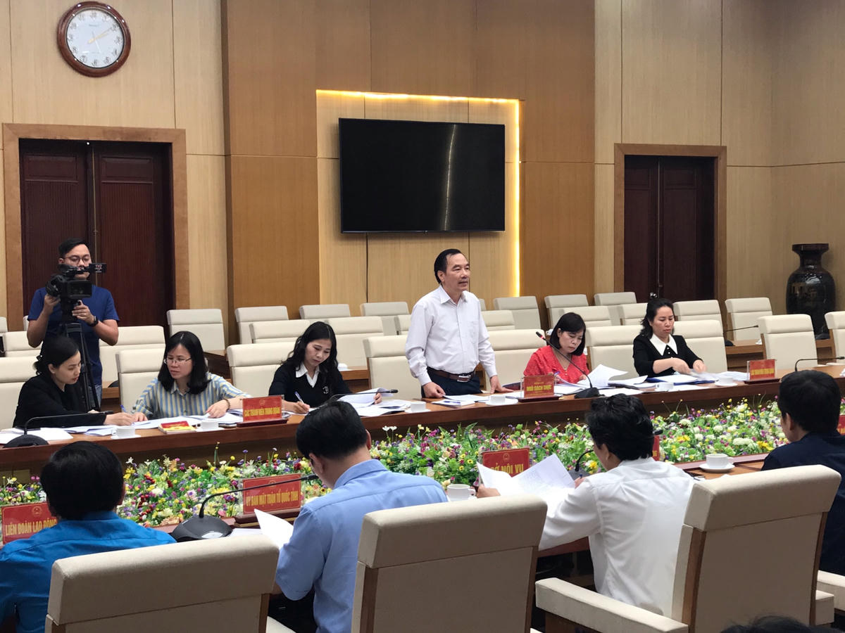 Phó Chủ tịch UBTƯ MTTQ Việt Nam Ngô Sách Thực làm việc với Ủy ban Bầu cử tỉnh Phú Thọ.
