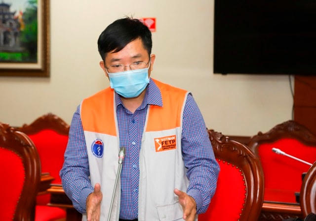 TS Phạm Quang Thái tại buổi làm việc với Sở Y tế Hải Dương.