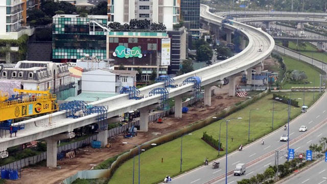 Một đoạn tuyến metro Bến Thành - Tham Lương.