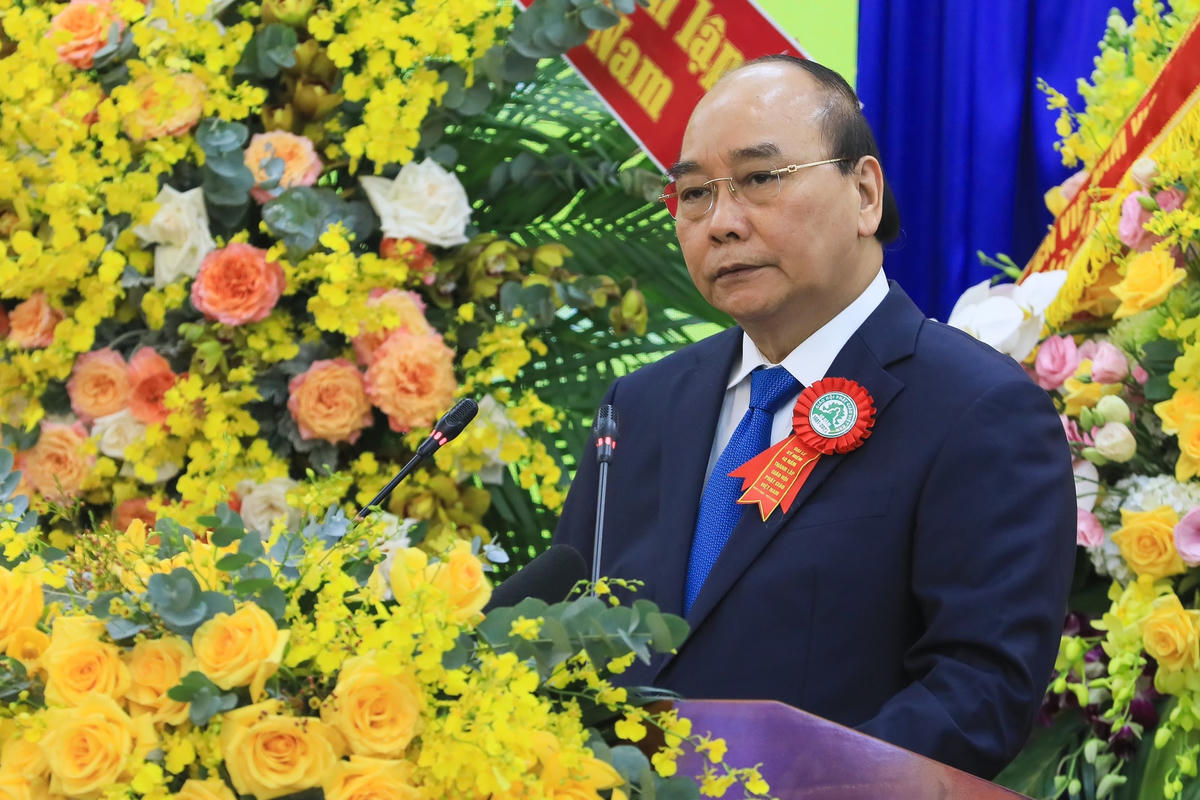 Chủ tịch nước Nguyễn Xuân Phúc phát biểu tại Đại lễ kỷ niệm.
