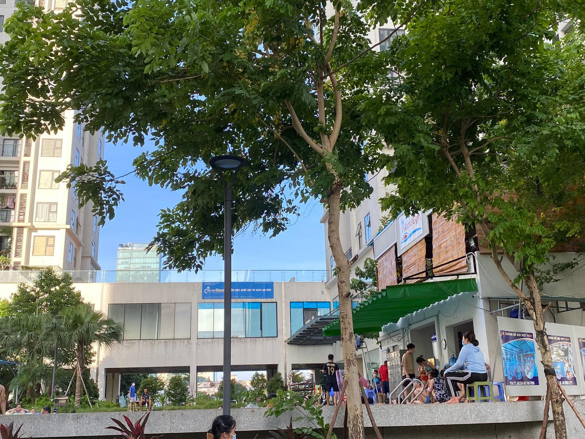 Bể bơi tòa A3 khu chung cư An Bình City chủ yếu phục vụ dân cư tại đây. 