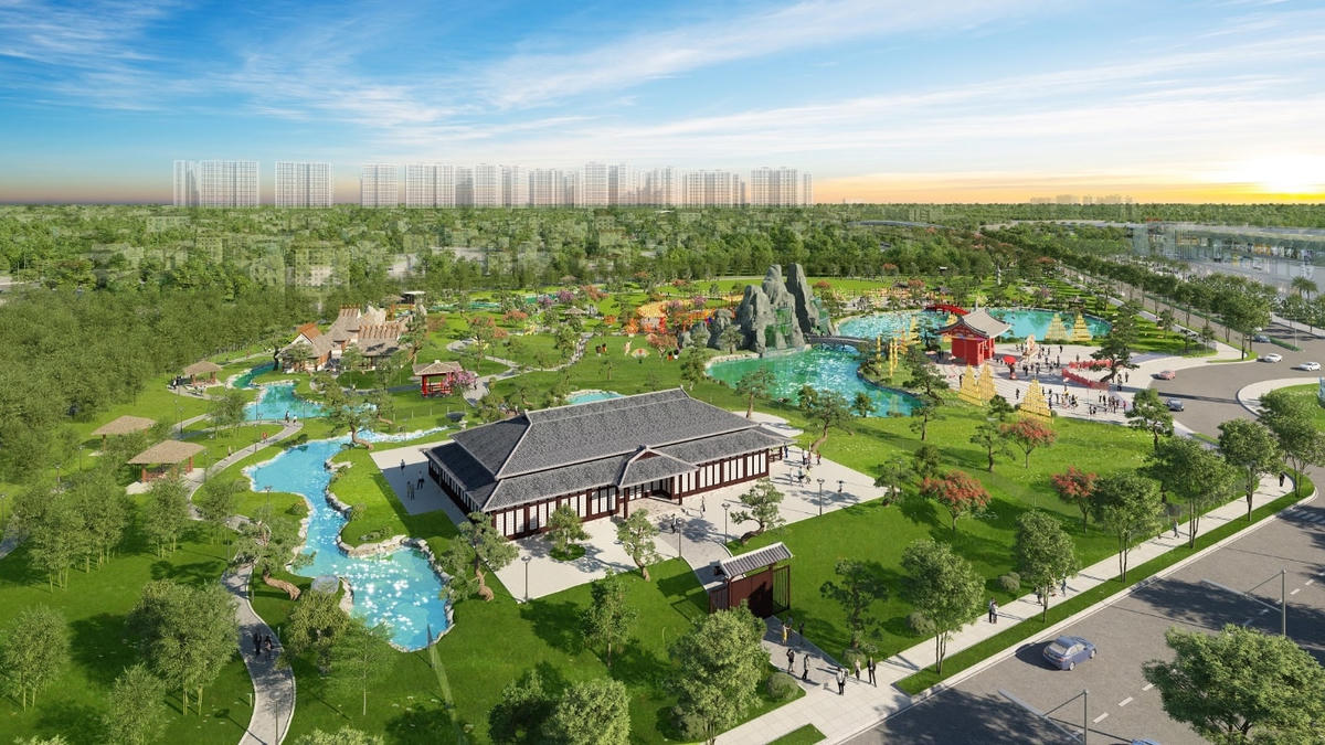 Vườn Nhật tái hiện những nét đặc sắc của xứ sở hoa anh đào.
