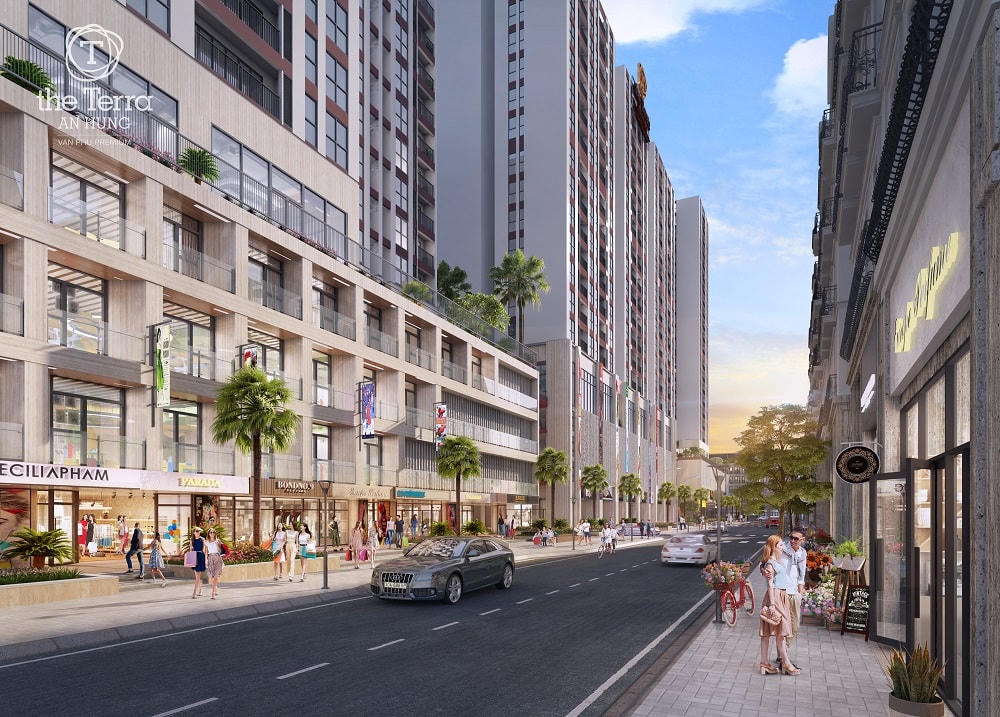 Các lô shophouse tại dự án The Terra - An Hưng đa dạng diện tích, phụ hợp nhiều nhu cầu kinh doanh.