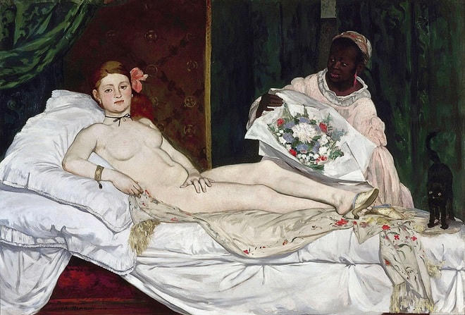 Danh họa người Pháp Edouard Manet và bức "Olympia", thực hiện hồi năm 1856.  