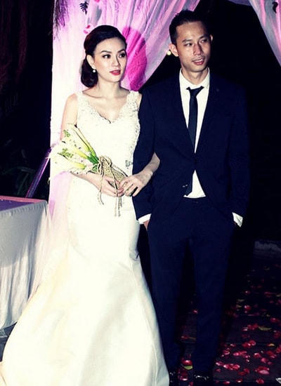 Ảnh cưới của Thu Thủy và chồng doanh nhân. 