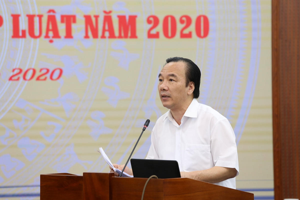 Phó Chủ tịch UBTƯ MTTQ Việt Nam Ngô Sách Thực phát biểu tại Hội nghị. Ảnh: Kỳ Anh.