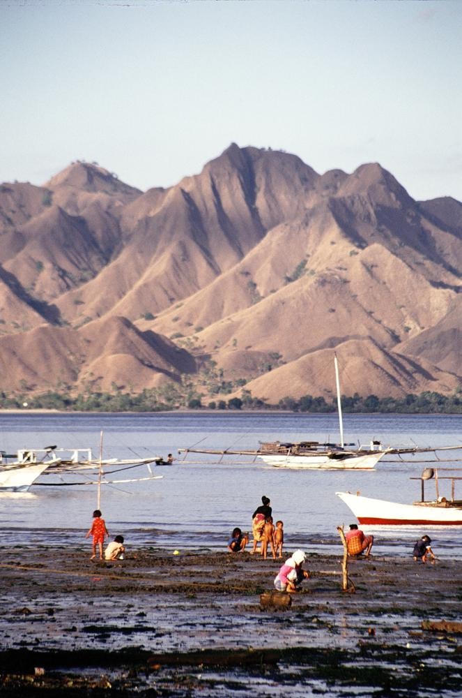 Người dân đánh cá tại một ngôi làng trên đảo Rinca thuộc Vườn Quốc gia Komodo ở Indonesia. Ảnh: AP.