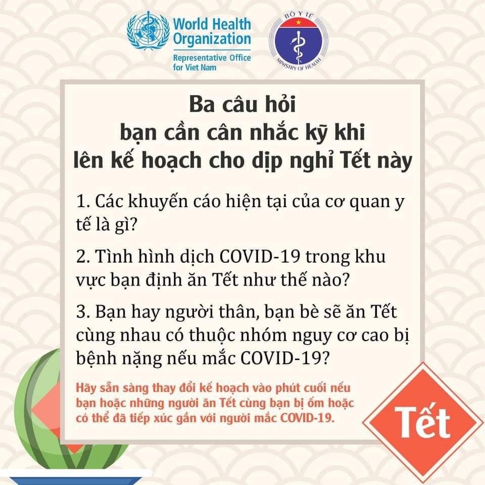 Cùng nhau đón Tết an toàn và bảo vệ nhau khỏi Covid-19
