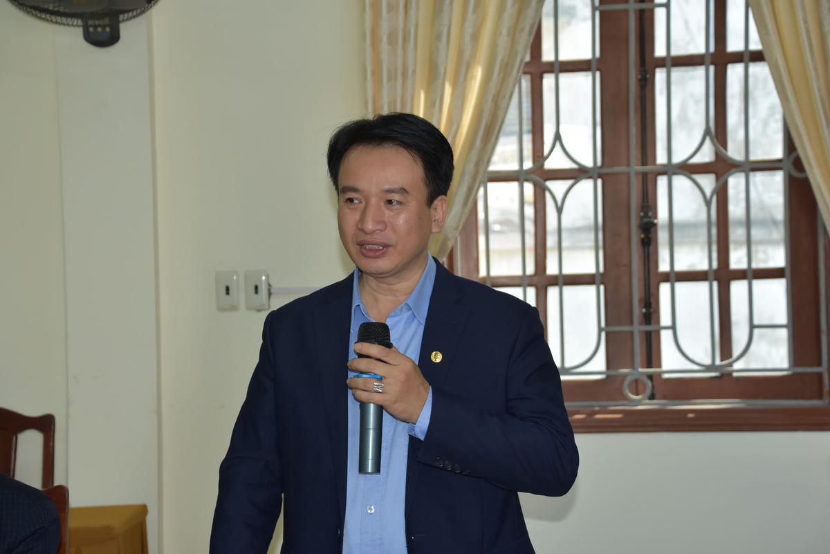 Chủ tịch Ủy ban MTTQ Việt Nam tỉnh Hải Dương Nguyễn Đức Tuấn phát biểu tại buổi kiểm tra.