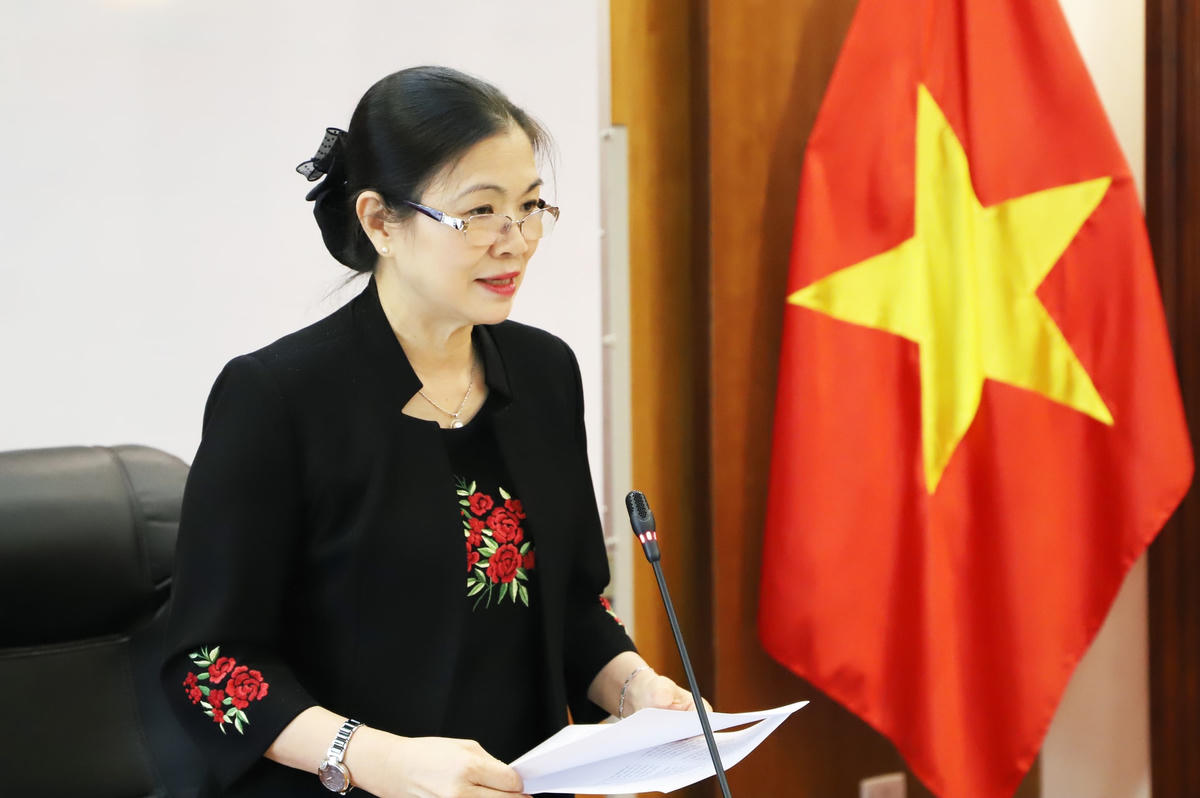 Phó Chủ tịch Trương Thị Ngọc Ánh phát biểu tại Hội nghị.