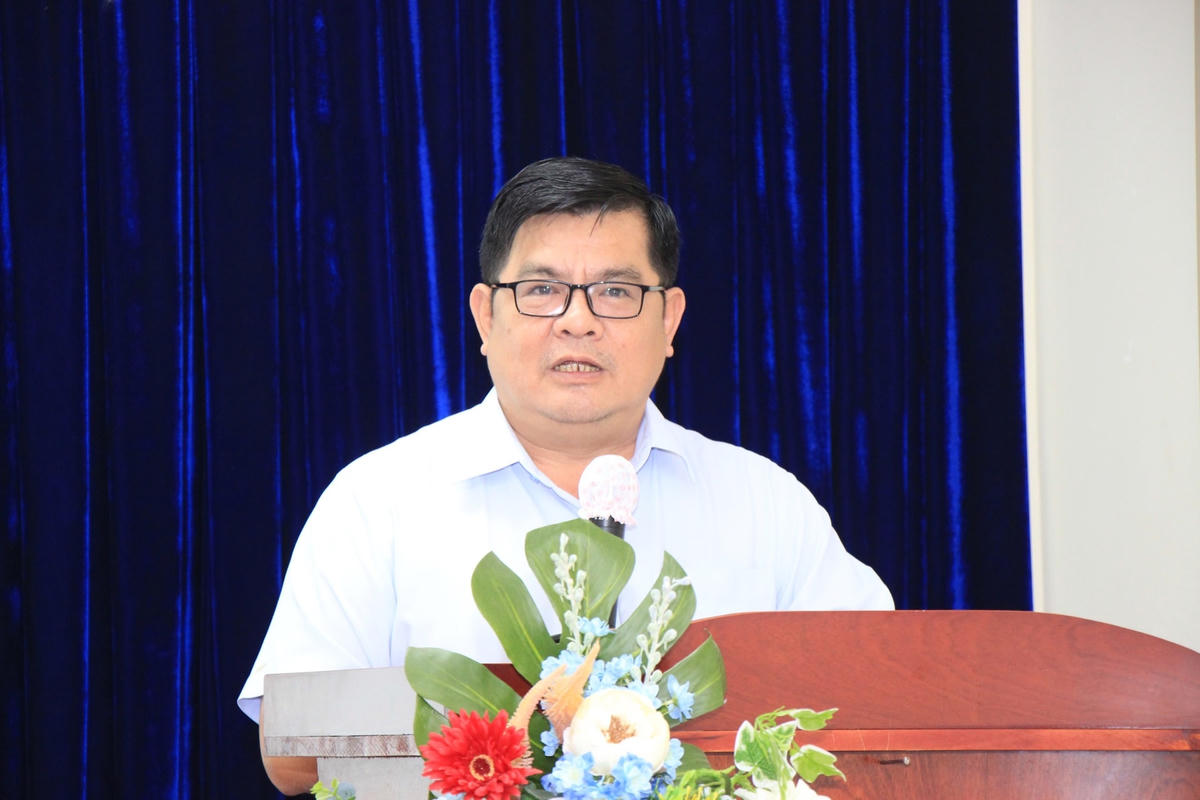 Phó Chủ tịch Ủy ban MTTQ Việt Nam TP HCM Ngô Thanh Sơn phát biểu triển khai Hội thi.