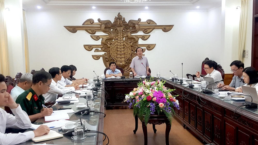 Phó Chủ tịch Ủy ban Trung ương MTTQ Việt Nam Ngô Sách Thực phát biểu tại buổi làm việc.