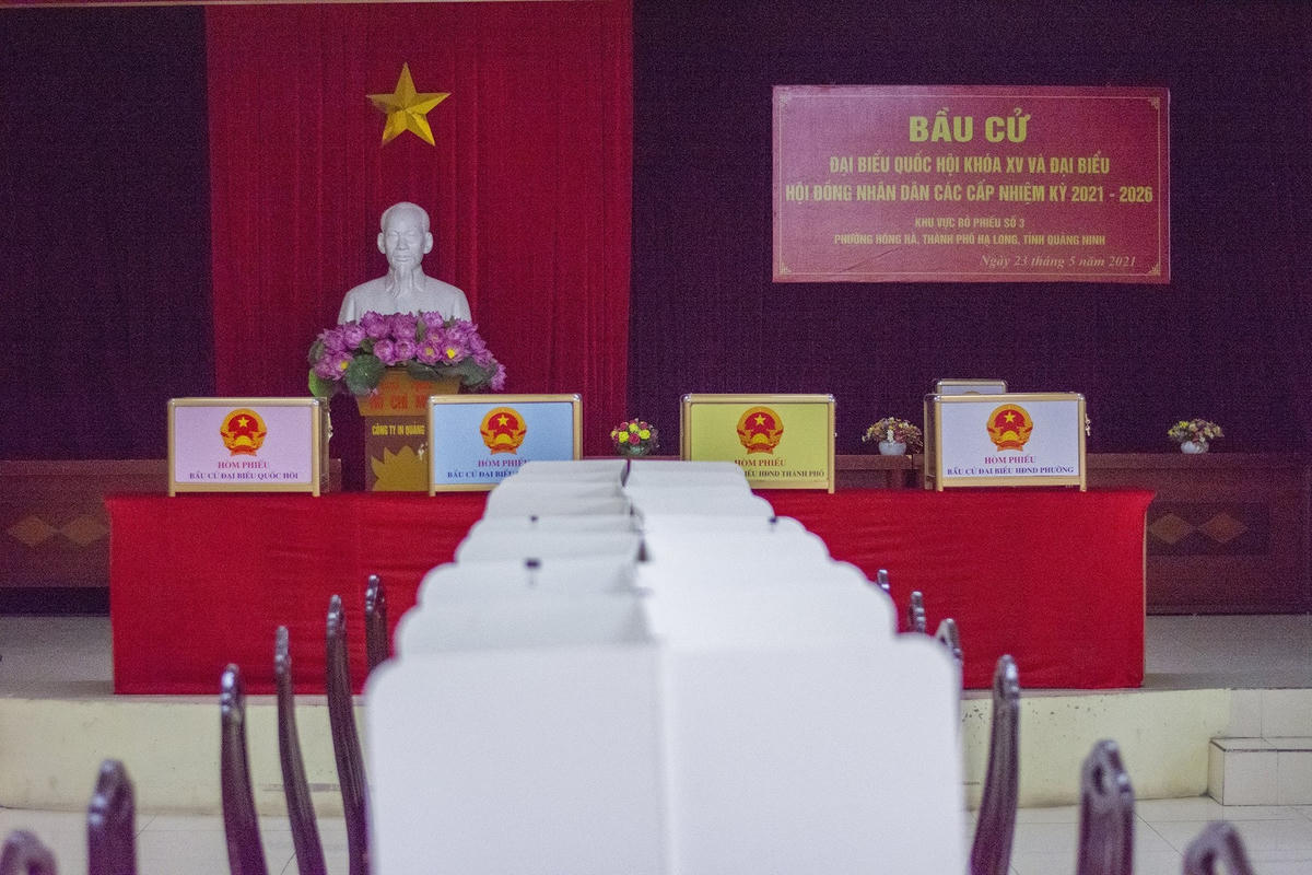 Các khu vực bỏ phiếu tại các phường, xã đã sẵn sàng cho ngày hội non sông.