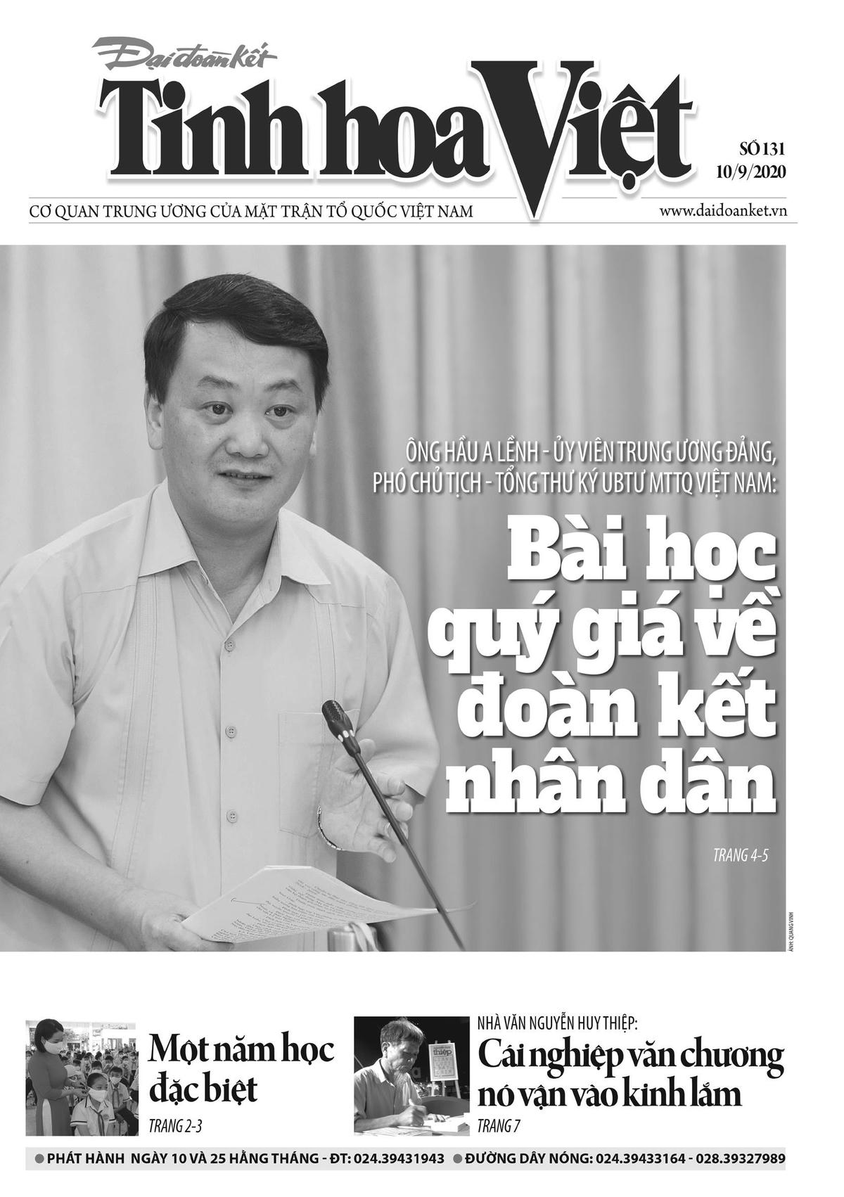 Trang bìa Tinh hoa Việt số 131.