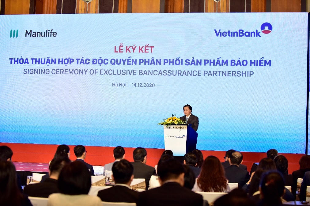 Quan hệ hợp tác giữa VietinBank và Manulife Việt Nam.