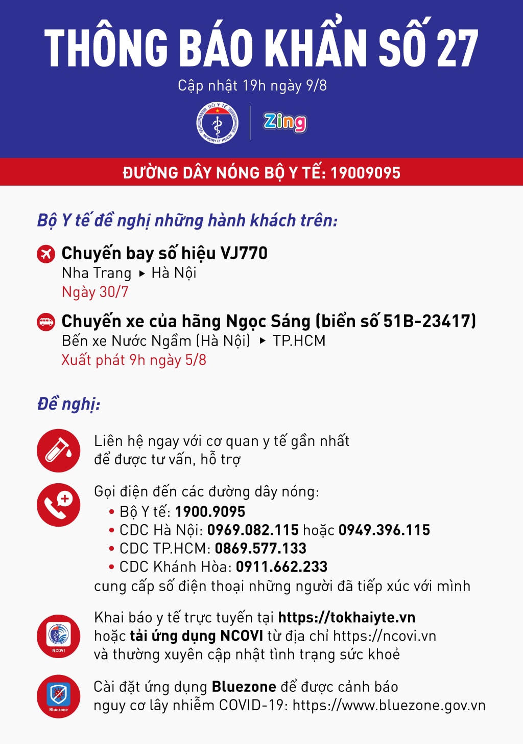 [KHẨN] Tìm người đi chuyến bay VJ770 và xe khách Ngọc Sáng