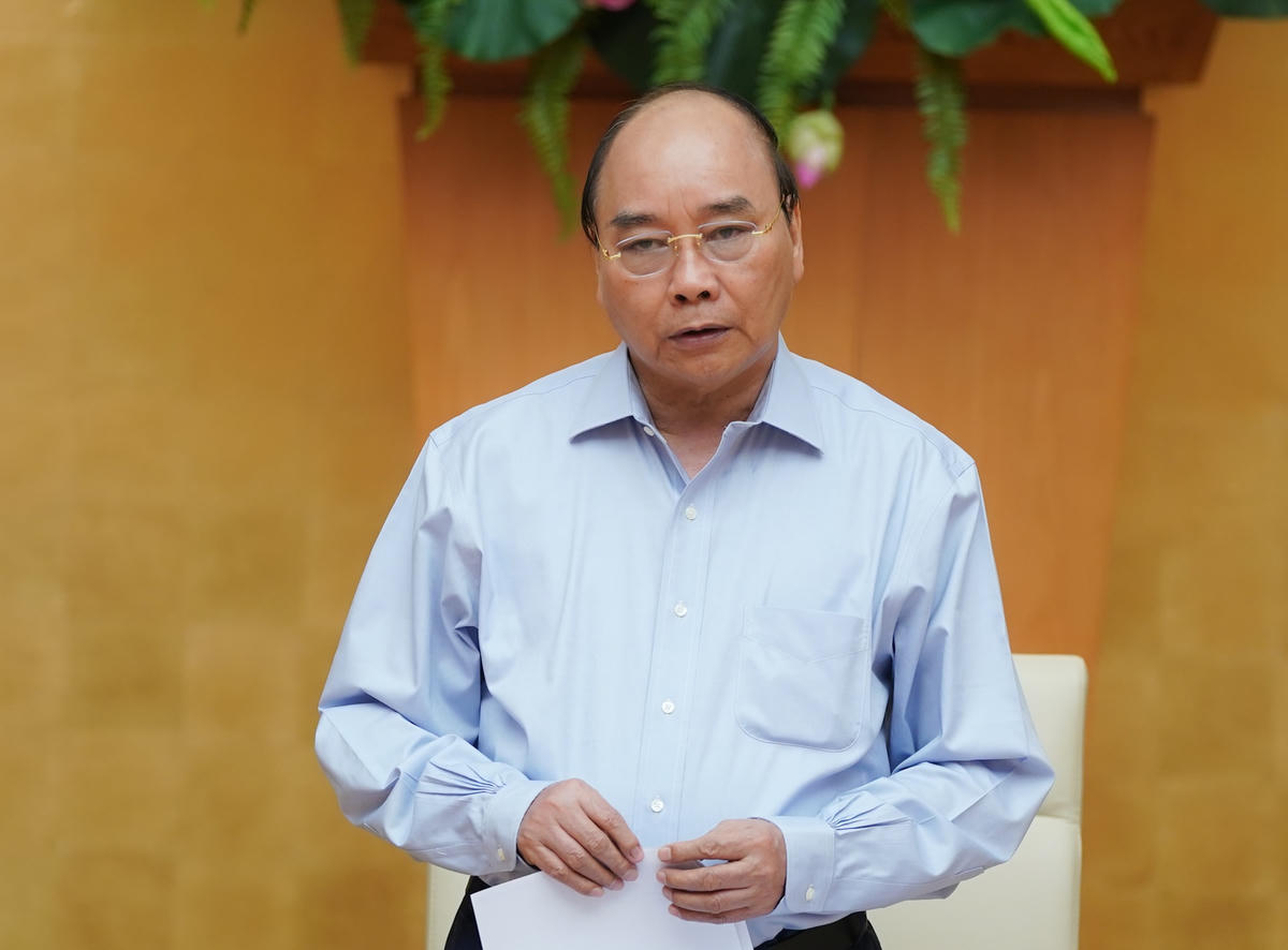 Thủ tướng Nguyễn Xuân Phúc phát biểu chỉ đạo tại cuộc họp Thường trực Chính phủ về phòng, chống dịch Covid-19, ngày 7/8.