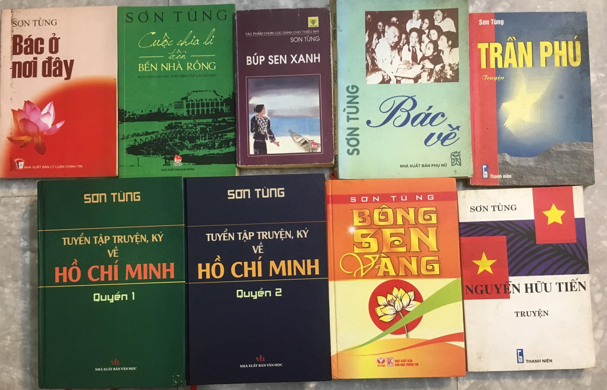 Một số tác phẩm của nhà văn Sơn Tùng.