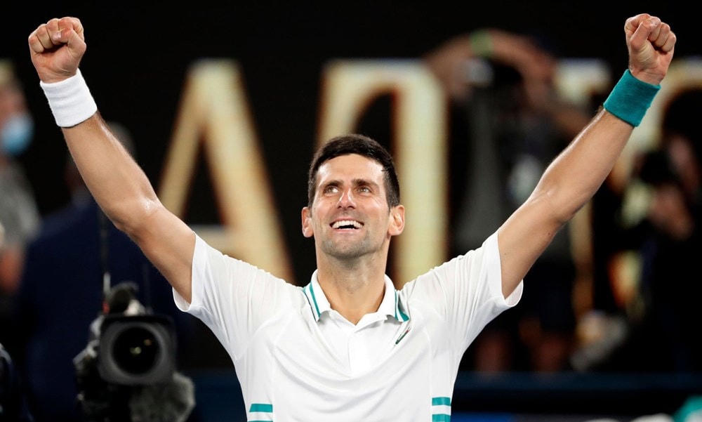 Nole chỉ còn kém Nadal và Federer 2 danh hiệu Grand Slam. (Nguồn: Reuters).