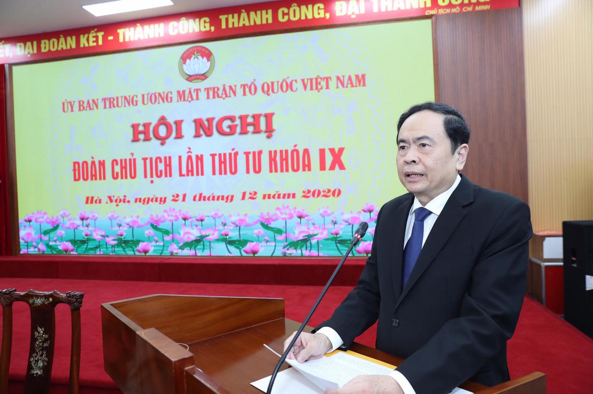 Chủ tịch Trần Thanh Mẫn phát biểu khai mạc Hội nghị.