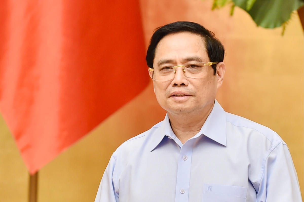 Thủ tướng Phạm Minh Chính nhấn mạnh phải chủ động phòng dịch, luôn đề cao cảnh giác, tuyệt đối không được chủ quan, lơ là. Ảnh: VGP/Nhật Bắc.