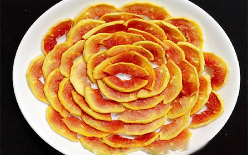 Mứt đu đủ sấy vị chanh dây.