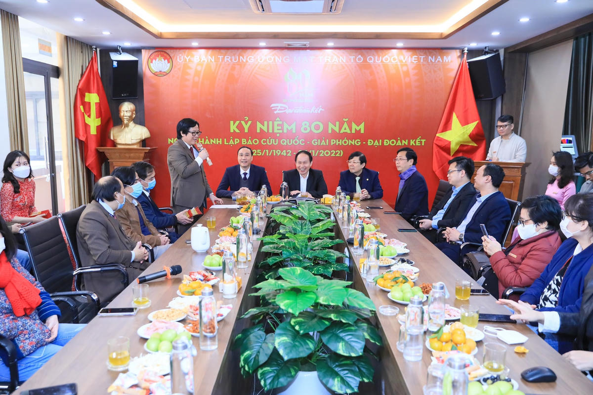 Báo Đại Đoàn Kết gặp mặt đầu xuân Nhâm Dần 2022. Ảnh: Quang Vinh.
