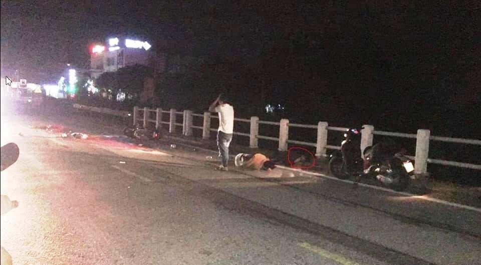 Hiện trường vụ tai nạn kinh hoàng.