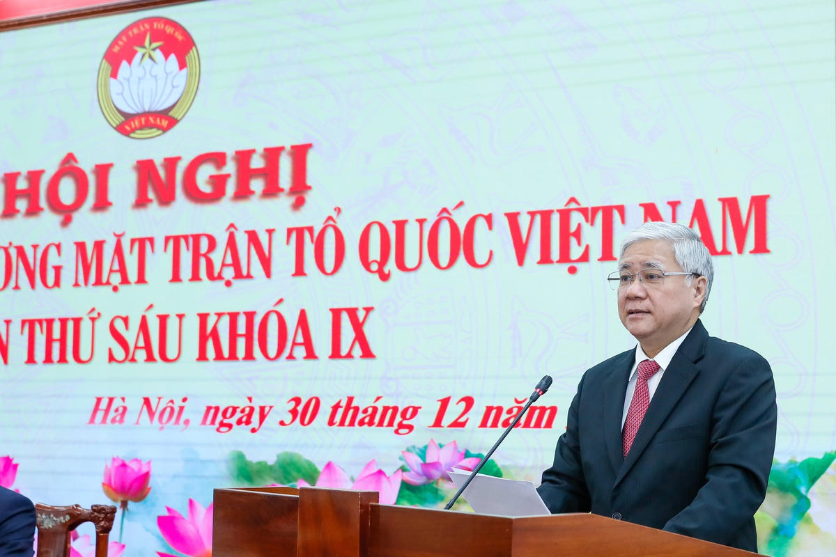 Chủ tịch Đỗ Văn Chiến phát biểu bế mạc Hội nghị.