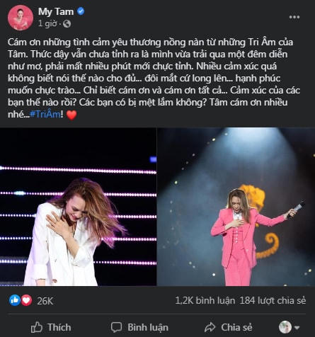 Trang facebook cá nhân của Mỹ Tâm.