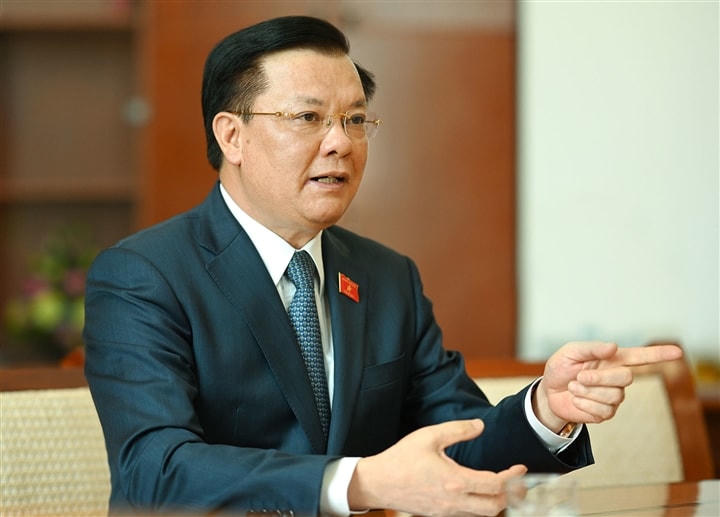 Ủy viên Bộ Chính trị, Bí thư Thành ủy Hà Nội Đinh Tiến Dũng. Ảnh: vtc.vn.