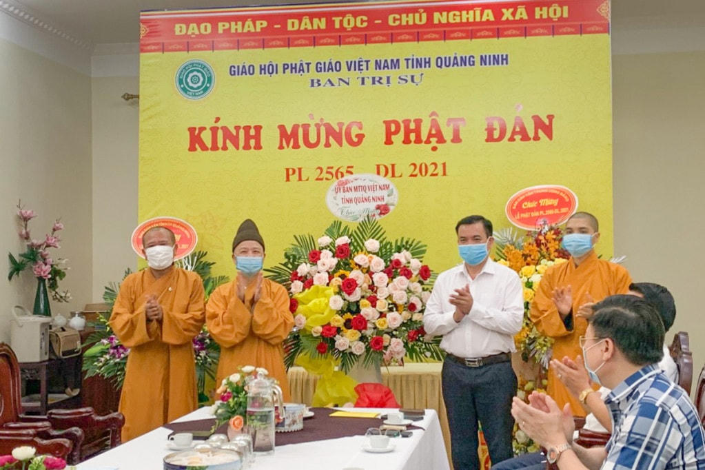 MTTQ tỉnh Quảng Ninh chúc mừng Ban Trị sự Giáo hội Phật giáo Việt Nam tỉnh Quảng Ninh dịp Đại lễ Phật đản.
