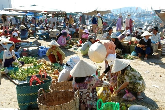 Một góc chợ Đông Hà.