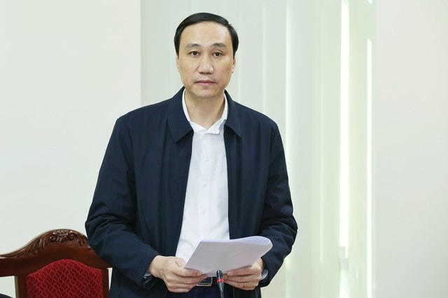 Phó Chủ tịch UBTƯ MTTQ Việt Nam Phùng Khánh Tài phát biểu tại cuộc làm việc.