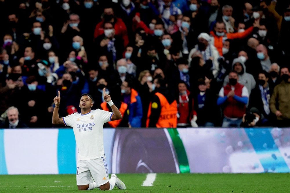Rodrygo ghi bàn buộc Chelsea phải bước vào hiệp phụ. (Nguồn: Getty Images).