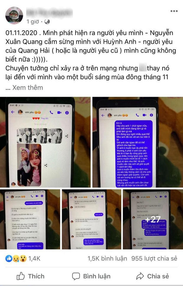 Bài tố của tài khoản H.T.Q trên Facebook.