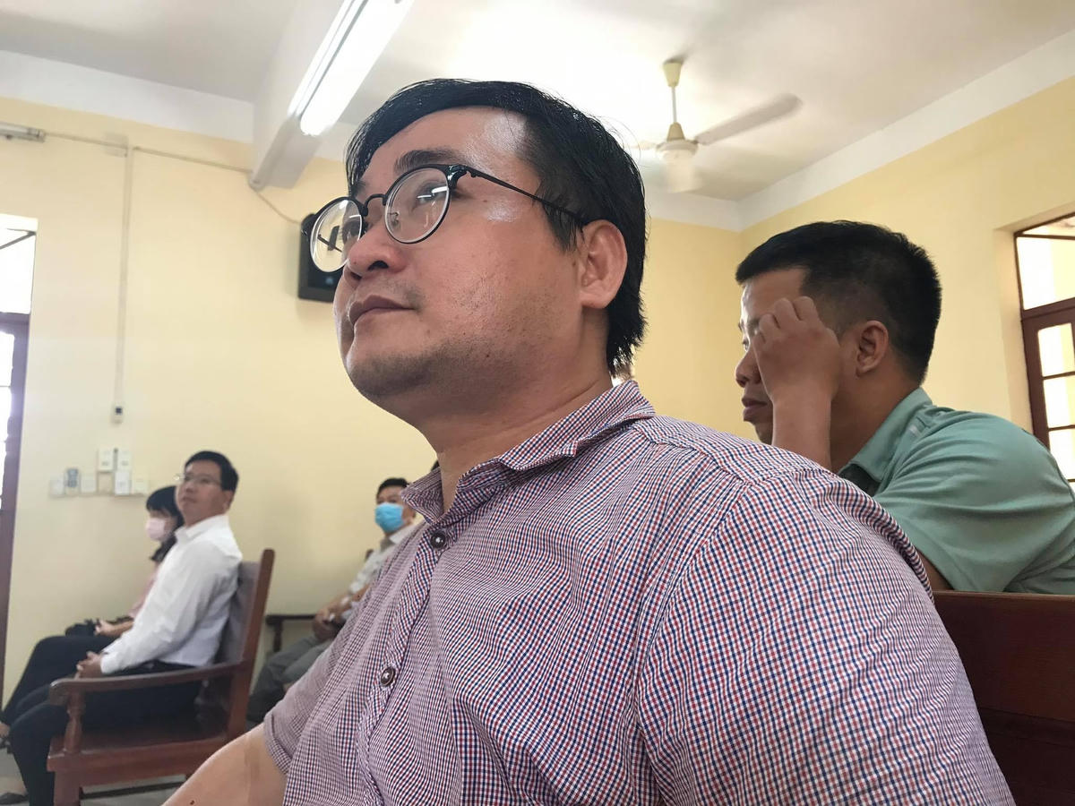 Ông Phạm Quốc Đạt tại phiên tòa sáng 10/7.