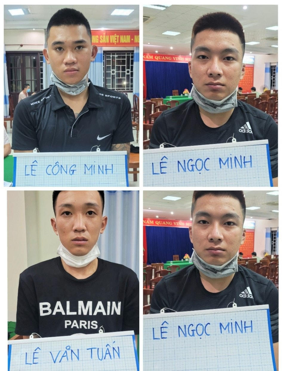 Các đối tượng tại cơ quan điều tra.