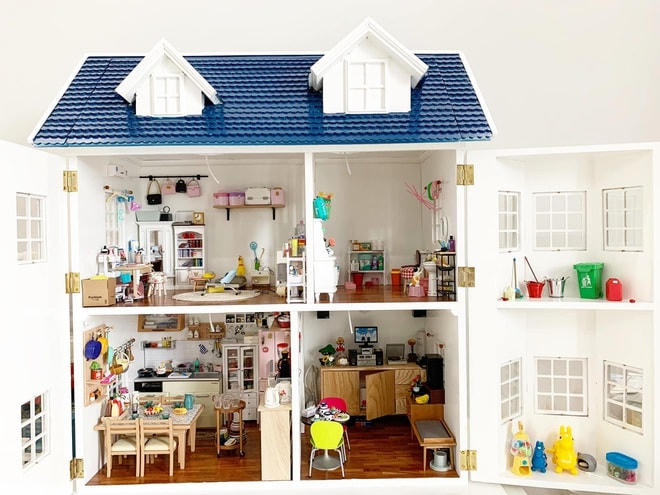 Đồ đạc trang trí bên trong My lựa chọn tỉ lệ 1:6 hoặc 1:12. và được sắp xếp gọn gàng. Ảnh: NVCC.