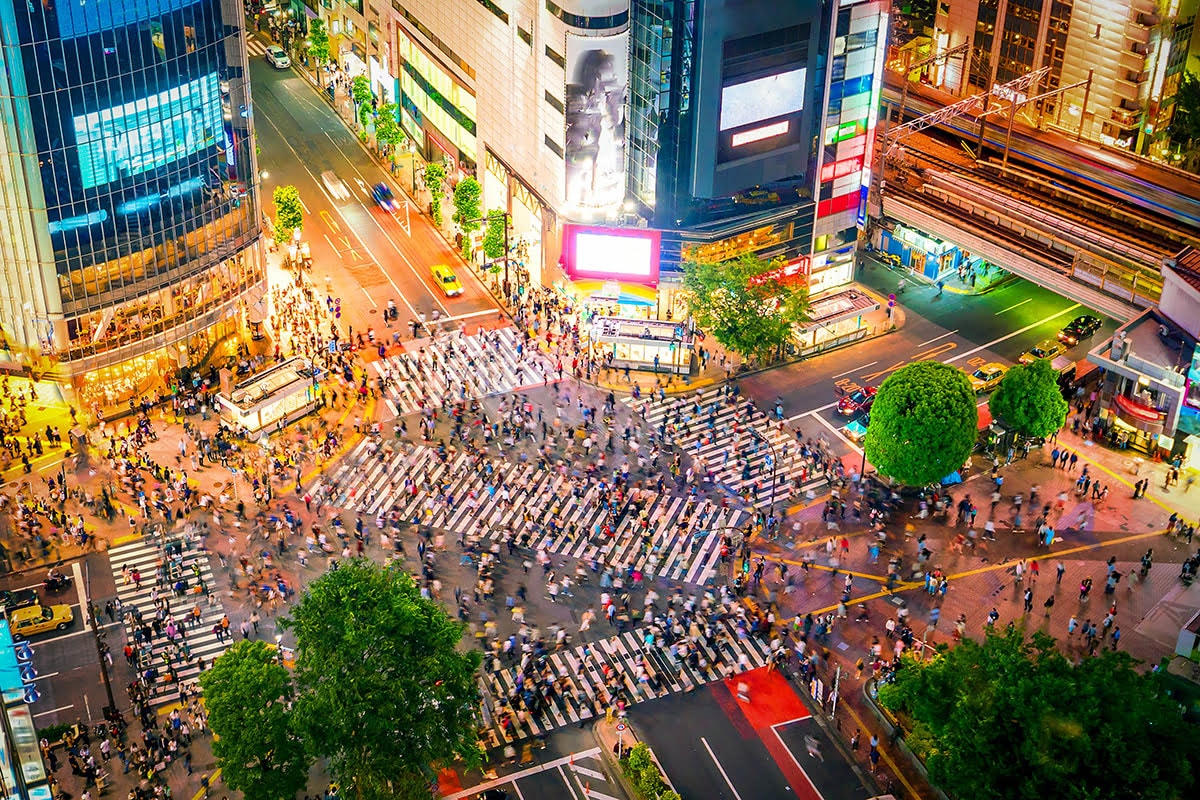 Khu phố trung tâm Tokyo.
