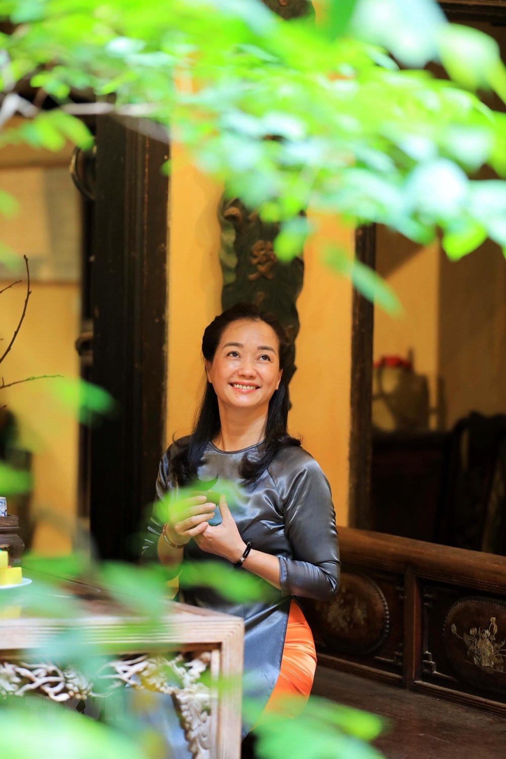 Không gian uống trà của người Hà Nội xưa. (Nguồn: TTXVN).