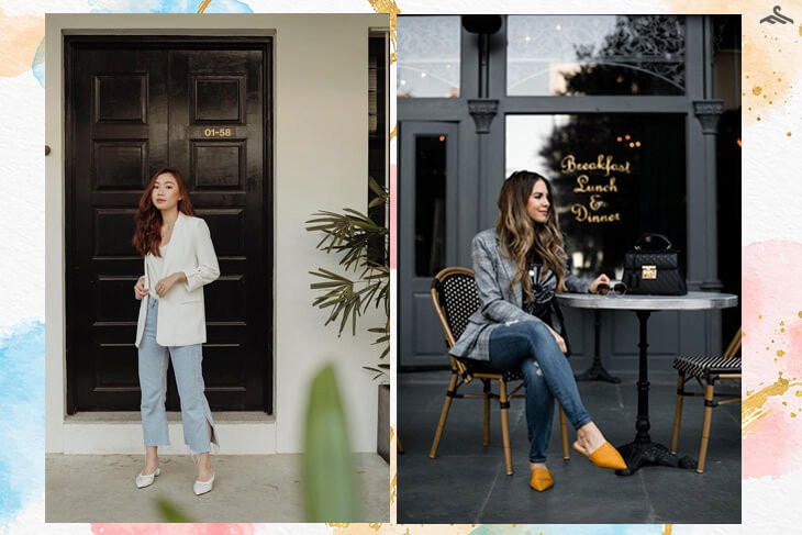 Một chiếc áo blazer tone trắng mix cùng áo phông hay một chiếc áo blazer kẻ caro mix cùng quần jeans sẽ giúp cho chị em vừa trẻ trung, năng động lại vừa đúng chuẩn style công sở. Nguồn: Kênh 14, Ngoisao.net.