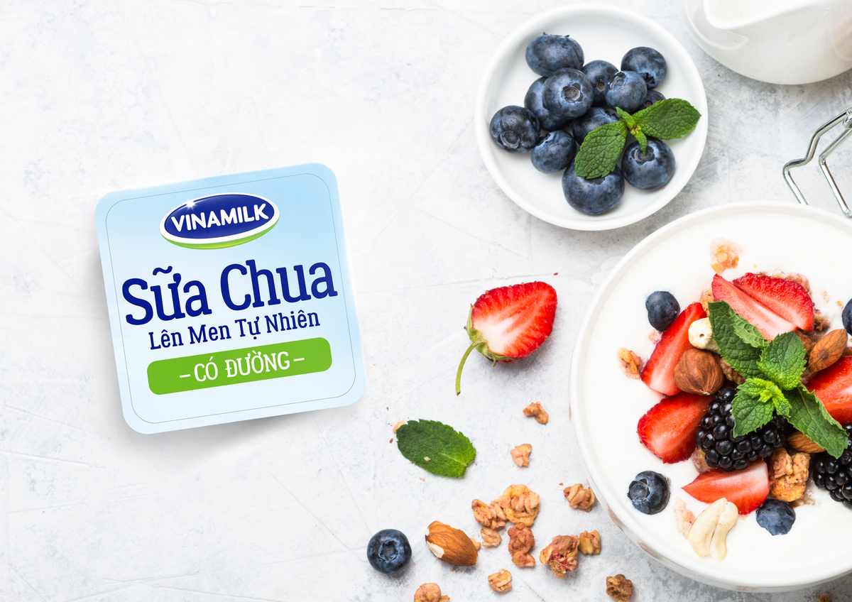 Sữa chua Vinamilk góp phần tạo nên những bữa ăn lành mạnh. Ảnh: Vinamilk