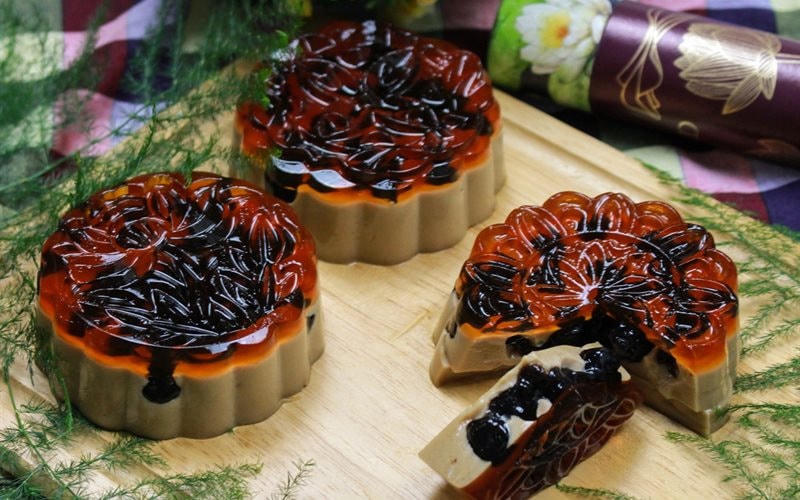 Bánh trung thu vị trà sữa chân trâu.