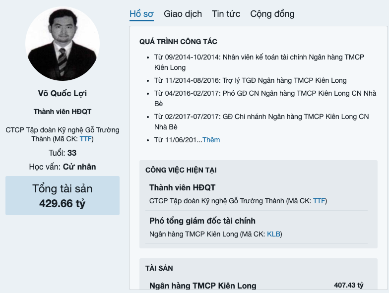 Lãnh đạo TTF đăng ký mua 1,5 triệu cổ phiếu nhưng không  thành công
