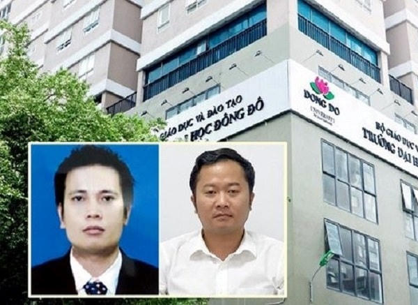 Cựu Chủ tịch HĐQT Trường Đại học Đông Đô Trần Khắc Hùng và Hiệu trưởng Dương Văn Hoà.