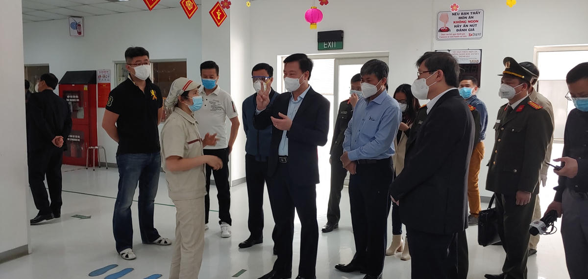 Lãnh đạo tỉnh Hải Dương kiểm tra công tác phòng, chống dịch Covid-19 ở các doanh nghiệp trên địa bàn tỉnh.