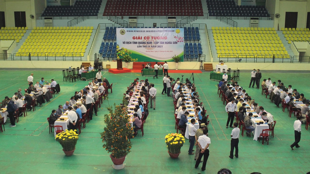 Quang cảnh khai mạc cờ tướng tỉnh Quảng Nam lần thứ IX.