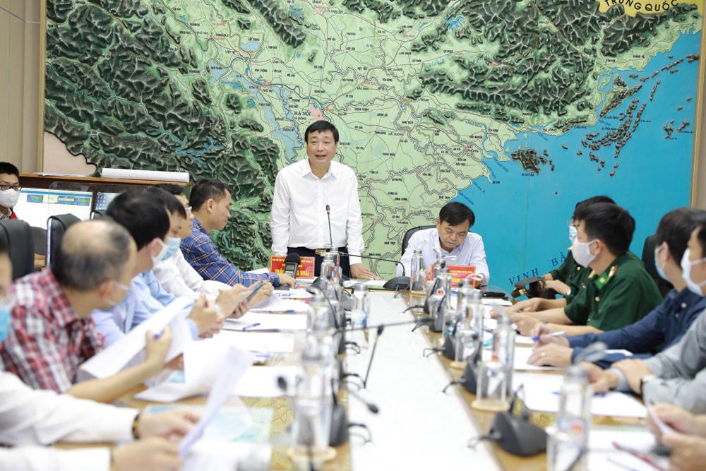 Thứ trưởng Bộ Thứ trưởng NNPTNT Nguyễn Hoàng Hiệp phát biểu tại cuộc họp.