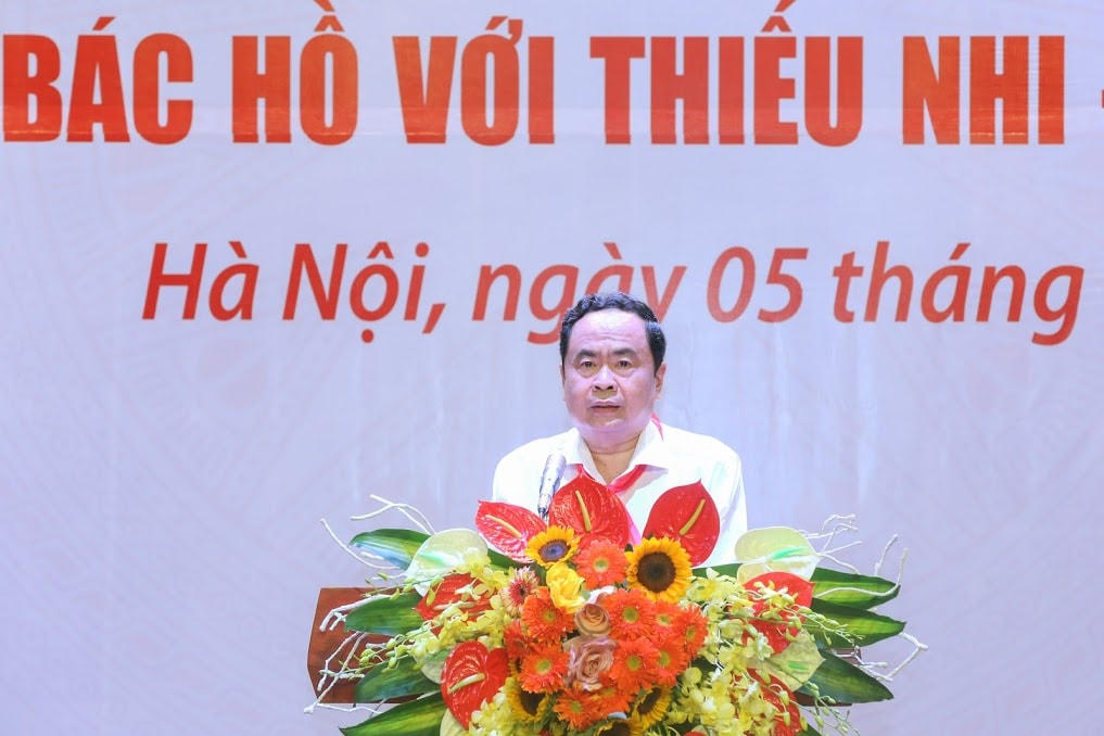 Chủ tịch Trần Thanh Mẫn phát biểu tại buổi Lễ. Ảnh: Quang Vinh.